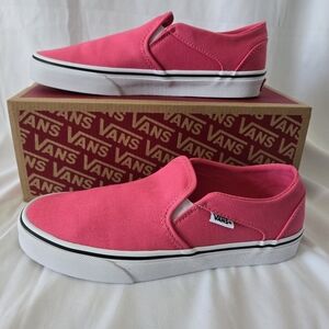 Women's Vans Asher Canvas Slip On Honeysuckle Size 8